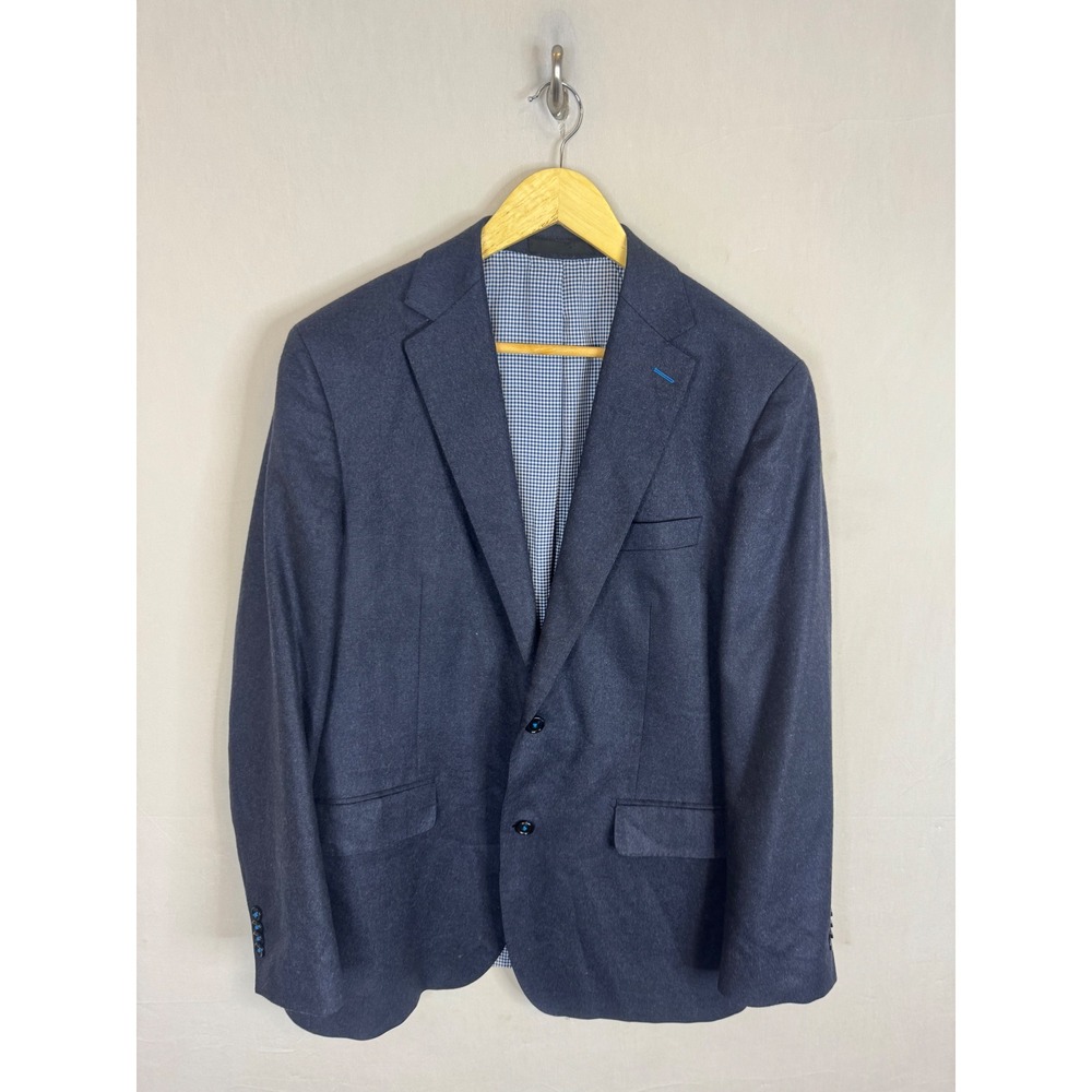 Paul Betenly Amicale Silk Cashmere Blazer Navy Blue Sport Coat Mens 42R